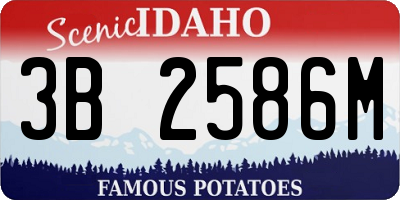 ID license plate 3B2586M