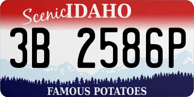 ID license plate 3B2586P