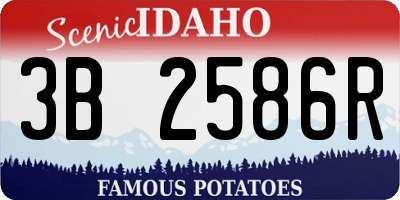 ID license plate 3B2586R