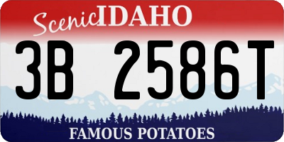 ID license plate 3B2586T