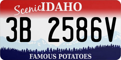 ID license plate 3B2586V