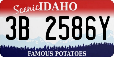 ID license plate 3B2586Y
