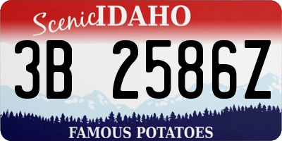 ID license plate 3B2586Z