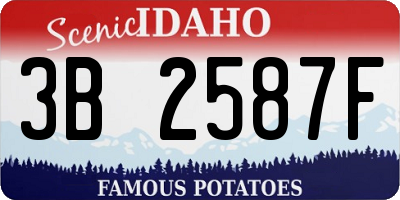ID license plate 3B2587F