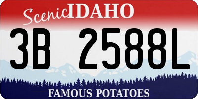 ID license plate 3B2588L