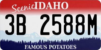 ID license plate 3B2588M