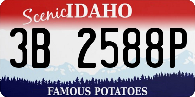ID license plate 3B2588P