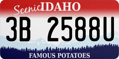 ID license plate 3B2588U