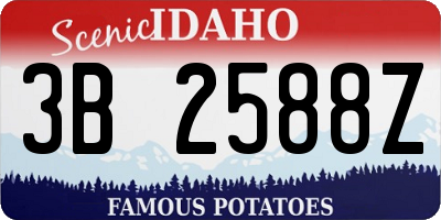 ID license plate 3B2588Z