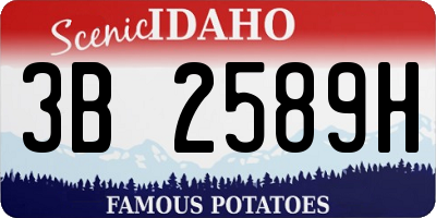 ID license plate 3B2589H