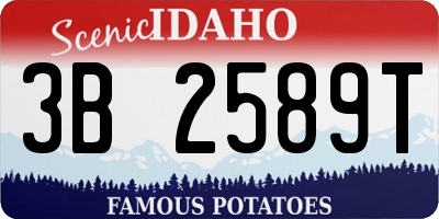 ID license plate 3B2589T