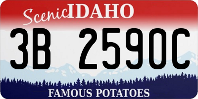 ID license plate 3B2590C