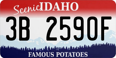 ID license plate 3B2590F