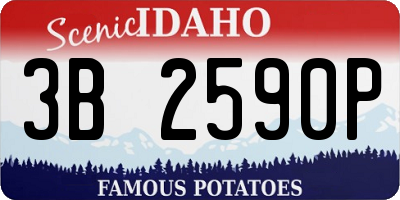 ID license plate 3B2590P