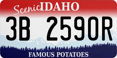 ID license plate 3B2590R