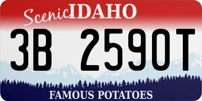 ID license plate 3B2590T