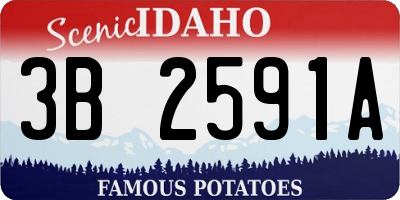 ID license plate 3B2591A