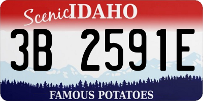 ID license plate 3B2591E