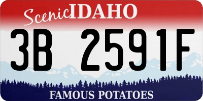 ID license plate 3B2591F