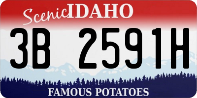 ID license plate 3B2591H