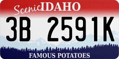 ID license plate 3B2591K