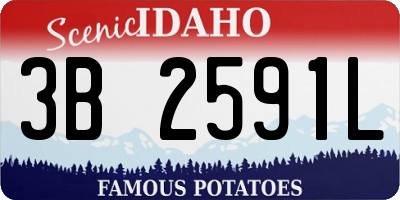 ID license plate 3B2591L
