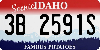 ID license plate 3B2591S
