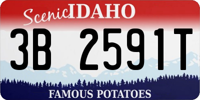 ID license plate 3B2591T