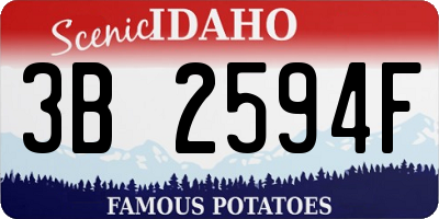 ID license plate 3B2594F