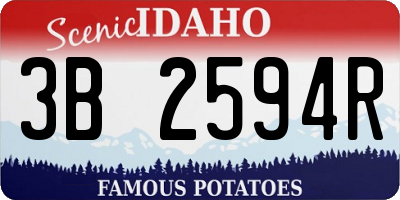 ID license plate 3B2594R