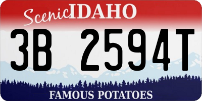 ID license plate 3B2594T