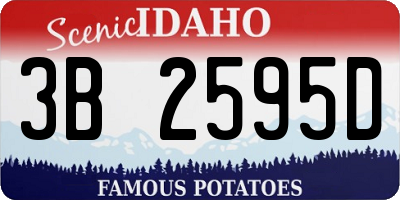 ID license plate 3B2595D
