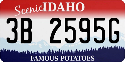 ID license plate 3B2595G