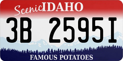 ID license plate 3B2595I