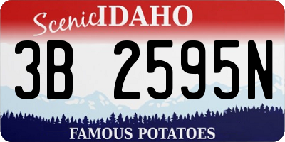 ID license plate 3B2595N