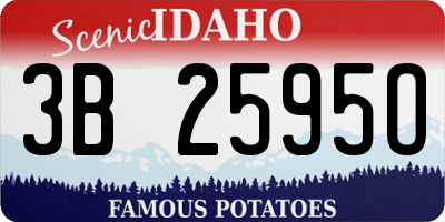 ID license plate 3B2595O