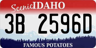 ID license plate 3B2596D