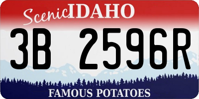 ID license plate 3B2596R