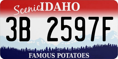 ID license plate 3B2597F