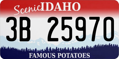 ID license plate 3B2597O