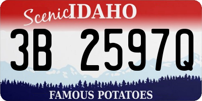 ID license plate 3B2597Q
