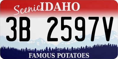 ID license plate 3B2597V