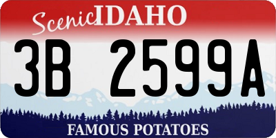 ID license plate 3B2599A