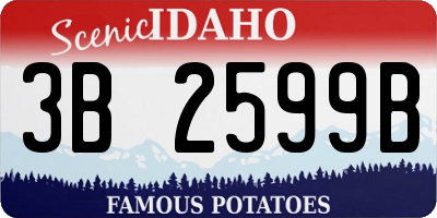 ID license plate 3B2599B