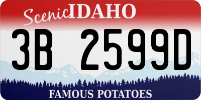 ID license plate 3B2599D