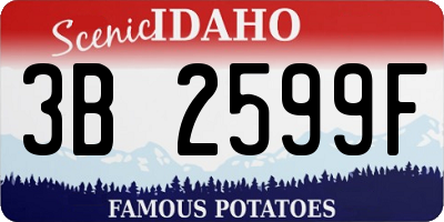 ID license plate 3B2599F