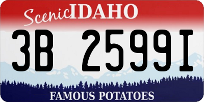 ID license plate 3B2599I