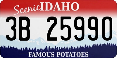 ID license plate 3B2599O