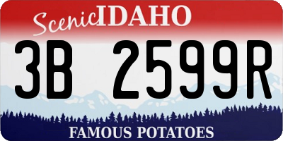ID license plate 3B2599R