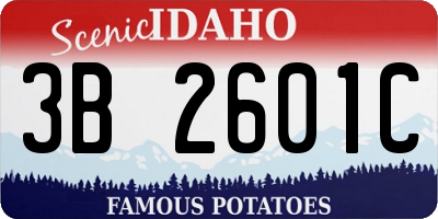 ID license plate 3B2601C